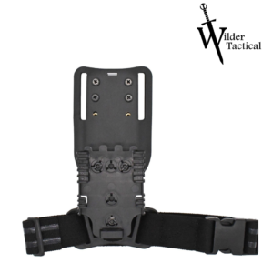 Wilder Tactical modified UBL panel with a plug, a movable SAFARILAND BLACK strap and a QLS 19 plug.