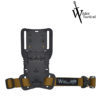 Wilder Tactical modified UBL panel with plug, movable COYOTE strap, COBRA buckle and QLS 19 plug.
