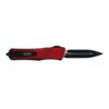 Nóż Microtech 142-1RD Combat Troodon AUTO OTF 3.75" Black Double Edge Dagger Blade, Red Aluminum Handle