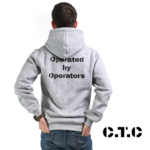BLUZA męska z kapturem "CTC OPERATED" szara